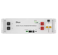 Système de stockage d'énergie solaire Deye basse tension LiFePO4 51,2 V avec batterie au lithium 100 Ah et 6000 cycles