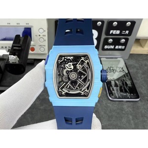 Reloj Mecánico Automático de Lujo para Hombre, Modelo 3503, de Fibra de Carbono Azul, con Tourbillon Esqueletizado, el Más Vendido del 2026 - Product Image 5