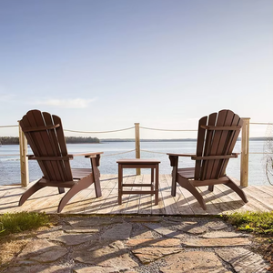 Moderna sedia esterna Adirondack confortevole e durevole stile <span class=keywords><strong>luna</strong></span> Multi-colore legno Design pieghevole per alberghi e spiagge - Product Image 5