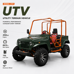 Buggy utilitaire à essence pour adultes de 200 cm3, roues en alliage de 10 pouces, charge utile de 300 kg, amortisseurs à air, freins hydrauliques, démarrage à clé, véhicule tout-terrain - Product Image 1