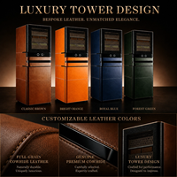 Humidor à cigares haut de gamme en aluminium avec réfrigérateur, capacité 1500 cigares, coque de qualité Supercar, compresseur à inverter