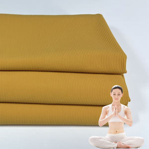 Tissu élastique à 4 voies en nylon, chandail orange jaune spandex, tricot côtelé, mat, en stock, pour <span class=keywords><strong>maillot</strong></span> <span class=keywords><strong>de</strong></span> <span class=keywords><strong>bain</strong></span>, livraison gratuite - Product Image 5