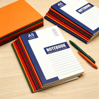 Carnet de notes personnalisé A5 à couverture souple en carton blanc, reliure collée, adapté aux végétaliens, papier recyclé, agenda professionnel