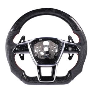 Volante Deportivo Mejorado de Fibra de Carbono Forjada para A5 B8 <span class=keywords><strong>A6</strong></span> C8 C7 R8 A4 B8.5 Q5 <span class=keywords><strong>2011</strong></span> - Product Image 3