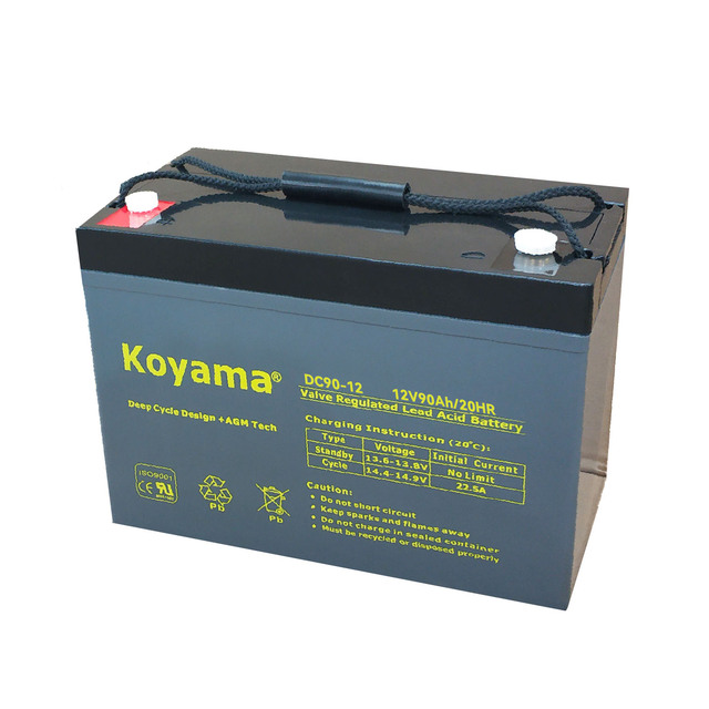NP12-90 12V 90Ah Group 27 AGM Deep Cycle Rechargeable SLA Battery Boat Trolling Motors Farm Tractors Lead Acid Battery