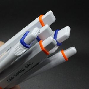 Fournitures de bureau en gros, prix bas, stylo à bille en plastique blanc de luxe, pas cher, carré, personnalisable, publicité avec logo - Product Image 4