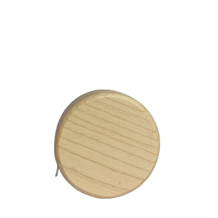 wholesale wooden tape measure 1m logo customized wood cutting saw tape round wood tape measure