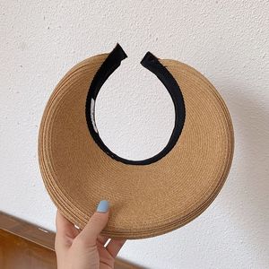 JAKIJAYI marque fabrication ODM femmes Sport chapeau extérieur paille visière été <span class=keywords><strong>pare</strong></span>-<span class=keywords><strong>soleil</strong></span> chapeau dame paille chapeau visière - Product Image 6