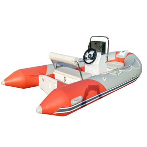 (ce) Bateaux pneumatiques à grande vitesse en PVC de 14 pieds, catamarans de pêche à coque rigide en fibre de verre à vendre - Product Image 2