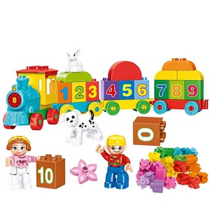 Jouet <span class=keywords><strong>de</strong></span> construction en plastique ABS compatible pour briques, thème transport ferroviaire à grandes particules, vente transfrontalière à succès - Product Image 1