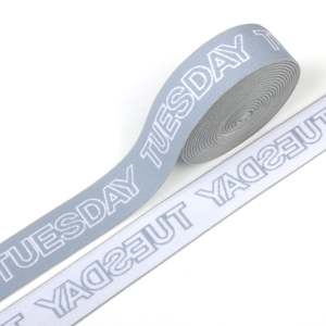 Cheap Price Polyester Jacquard <b>Elastic</b> Webbing With Customized Logo <b>Elastic</b> for Garment Accessories Underwear Waist Band <b>Elastic</b> - Product Image 1