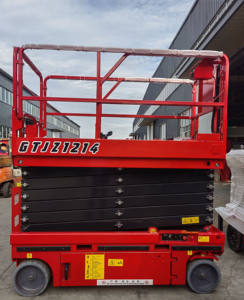 खेतों और निर्माण क्षेत्रों में उपयोग किया जाने वाला विद्युत कैंची लिफ्ट मंच - Product Image 4