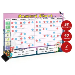 Magnetic List Writing Pad Weekly/Monthly Chore Reward Sheet Calendar Planner Fridge stickers