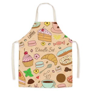 Juego de Delantales sin Mangas con Estampado Cítrico Bohemio al por Mayor, Tela Premium Tipo Lino, Poliéster, Transpirable y Ajustable para Cocina - Product Image 1