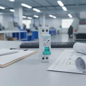 Interruptor Automático TENGEN TGB1N-40 16A/20A/32A 1P+N C6A 10A/40A Retardante PC/PA6 1PN DPN MCB - Product Image 1