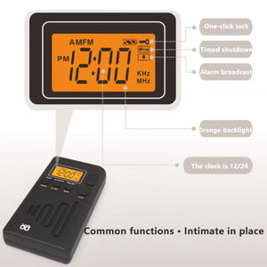 Factory Digital LCD Display Alarm AM FM Radio Alarm Clock 28X16MM Screen Portable <b>Pocket</b> Radio High Sensitivity Jogging Camping - Product Image 6