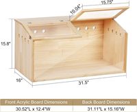 Cage en bois pour hamster, habitat pour petits animaux, nichoir pour grands hamsters sibériens, gerbilles, petits lapins, enclos en bois naturel