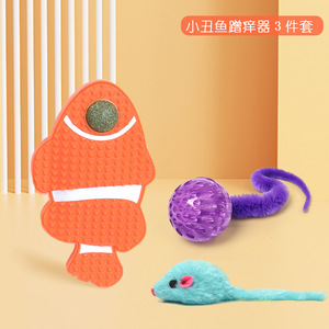 Pequeño cepillo para rascar gatos en forma de pez de dibujos animados, bola giratoria de hierba gatera, juguetes para mascotas para lamer, entrenamiento de autoentretenimiento, elimina - Product Image 6