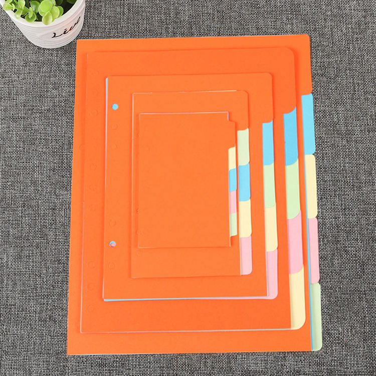 A5 A6 A76リングバインダーインデックスページA44穴カラーインデックス