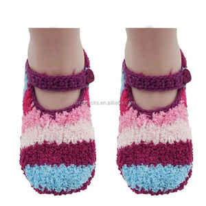 Microfibre Bébé Toddler Fuzzy Hot Slipper Chaussettes Tricot Motif <span class=keywords><strong>Crochet</strong></span> Bébé Chaussettes Enfants Intérieur Chaussures Chaussettes - Product Image 2