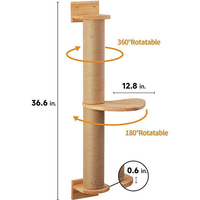 Sistema de Escalada para Gatos con Diseño de Villa, Montaje en Techo y Escaleras de Pared, Ahorro de Espacio, Árbol de Actividades para Interiores para Hogares con Múltiples Gatos