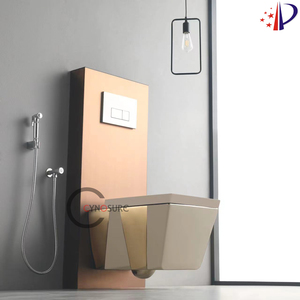 ห้องน้ำสมัยใหม่ โถสุขภัณฑ์แบบพกพา โครงเซรามิกติดผนังแบบไร้ขอบ - Product Image 4