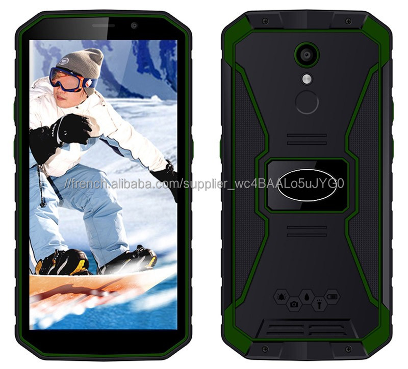 5,5 pouces MTK6739 Android 8.1 téléphone robuste 2 + 16 smartphone étanche 4G LTE téléphone mobile avec batterie 5500mAh
