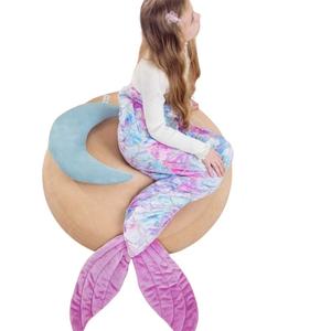 Mermaid Tail Blanket for Girls All Seasons Soft Premium Colorful Fish Scale Design <strong>Snuggle</strong> - Product Image 1