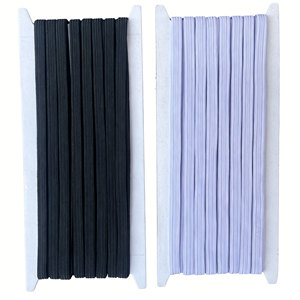 ZHIHE Zwart-Wit Gestreepte Polyester <span class=keywords><strong>Rubber</strong></span> Geweven Elastische Band 3mm/5mm/6mm/10mm/12mm Paardentuigriem Gripper Sling Voorraad - Product Image 2