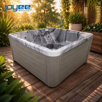Bain à remous extérieur pour 5 personnes, idéal pour la maison ou la villa, JOYEE, bain à remous extérieur très vendu, spa extérieur carré en acrylique