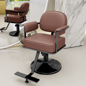 Fauteuil de Barbier Haut de Gamme en Cuir pour Salon de Coiffure, avec Accoudoirs Rotatifs, Design Moderne et Simple, Vente en Gros - Product Image 6