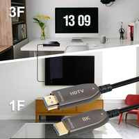 Cable de Video UHD 2.1 de Fibra Óptica UNIEAN de 10M/50M/100M, Cable de Video 4K8K para Monitores de Juegos, TV y Proyectores
