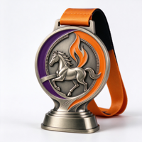 Médailles de cyclisme personnalisées pour les championnats et les tournois, badges de récompense à ruban coloré personnalisés