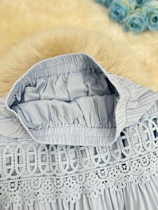 Faldas Largas Oversize para Mujer, de Cintura Alta <span class=keywords><strong>con</strong></span> Volantes de Encaje, Maxi Faldas de Verano <span class=keywords><strong>con</strong></span> Parches y Cintura Elástica, Estilo Casual - Product Image 5
