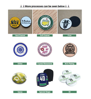 Marqueurs de balle de golf personnalisés en usine, grand format, avec votre propre logo, 45 mm, en émail, métal