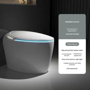 WC intelligent multifonctionnel certifié CE avec siège chauffant à une rangée, valve de vidange de type S intégrée et système sans pression d'eau - Product Image 6