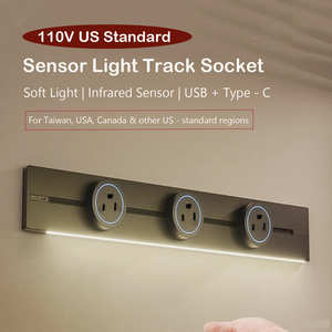 <span class=keywords><strong>Prise</strong></span> de rail amovible personnalisable UK/EU/US USB Socket Set 32A Kitchen Sideboard Induction Light Strip Track Socket avec prises - Product Image 2