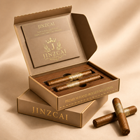Boîtes à cigares personnalisées avec bande détachable, emballage rigide de luxe avec logo imprimé en feuille d'or pour cigares haut de gamme