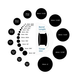 حجر الجمشت الطبيعي, حجر الجمشت الطبيعي ، عصابة الأذن ، ثقب اللحم ، أنفاق الأذن ، ثقب كلاسيكي - Product Image 3