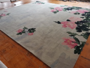 Alfombra de lujo personalizada de fábrica con patrón floral, Alfombra de lana copetuda a mano, alfombras para sala de estar, sala de reuniones - Product Image 4
