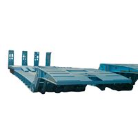 Fabrication professionnelle, marque Huajin, origine Chine, semi-remorque à plateau plat pour conteneurs de 40 pieds, 3 essieux, charge lourde, pour le transport de marchandises en vrac