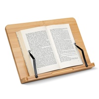 Table de recettes pliable réglable en bambou, support pour livre de cuisine, ordinateur portable, livre, pour la lecture
