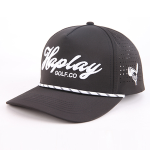 BSCI tùy chỉnh OEM Thiết kế dây 5 Bảng điều khiển mũ thể thao, thêu logo trắng Polyester gorras, laser cắt lỗ golf Mũ bóng chày - Product Image 6