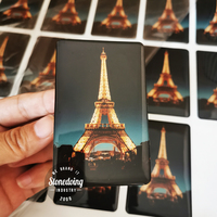 Autocollant en résine époxy transparente 3D ovale avec logo personnalisé imprimé, prix compétitif