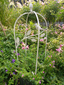 Avrupa tarzı demir sanatı kuş kafesi şeklinde çiçeklik, avlu balkon dekorasyonu için. - Product Image 6