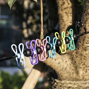 Corde à linge de voyage portable pour l'extérieur, corde à suspendre pour hôtel, corde élastique coupe-vent, gadget de séchage de vêtements de voyage - Product Image 3