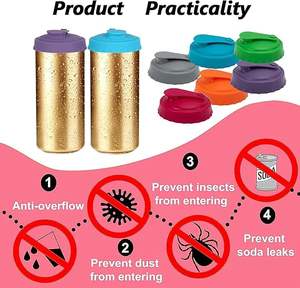 2025 Silikon <span class=keywords><strong>Soda</strong></span> Dose Deckel Runde weiche staub dichte wieder versch ließbare Getränkedose Kappe Abdeckung zum Verkauf - Product Image 6