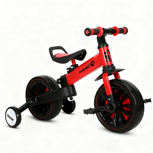 Vente en gros de poussettes pliantes à 3 roues en métal et en plastique, trotteur pour bébé, scooter, tricycle avec roues d'apprentissage pour enfants - Product Image 3