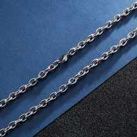 Cadena de Eslabones de Acero Inoxidable, Joyería de Moda para Hombre y Mujer, Regalo, Resistente al Deslustre, Impermeable, en Tono Plata, Oro y Negro, Collar Rolo