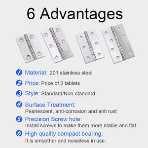 <span class=keywords><strong>Charnière</strong></span> de porte et de fenêtre à l'ancienne en acier inoxydable, noyau en aluminium, <span class=keywords><strong>charnière</strong></span> de chasse de porte d'armoire en <span class=keywords><strong>bois</strong></span> - Product Image 3